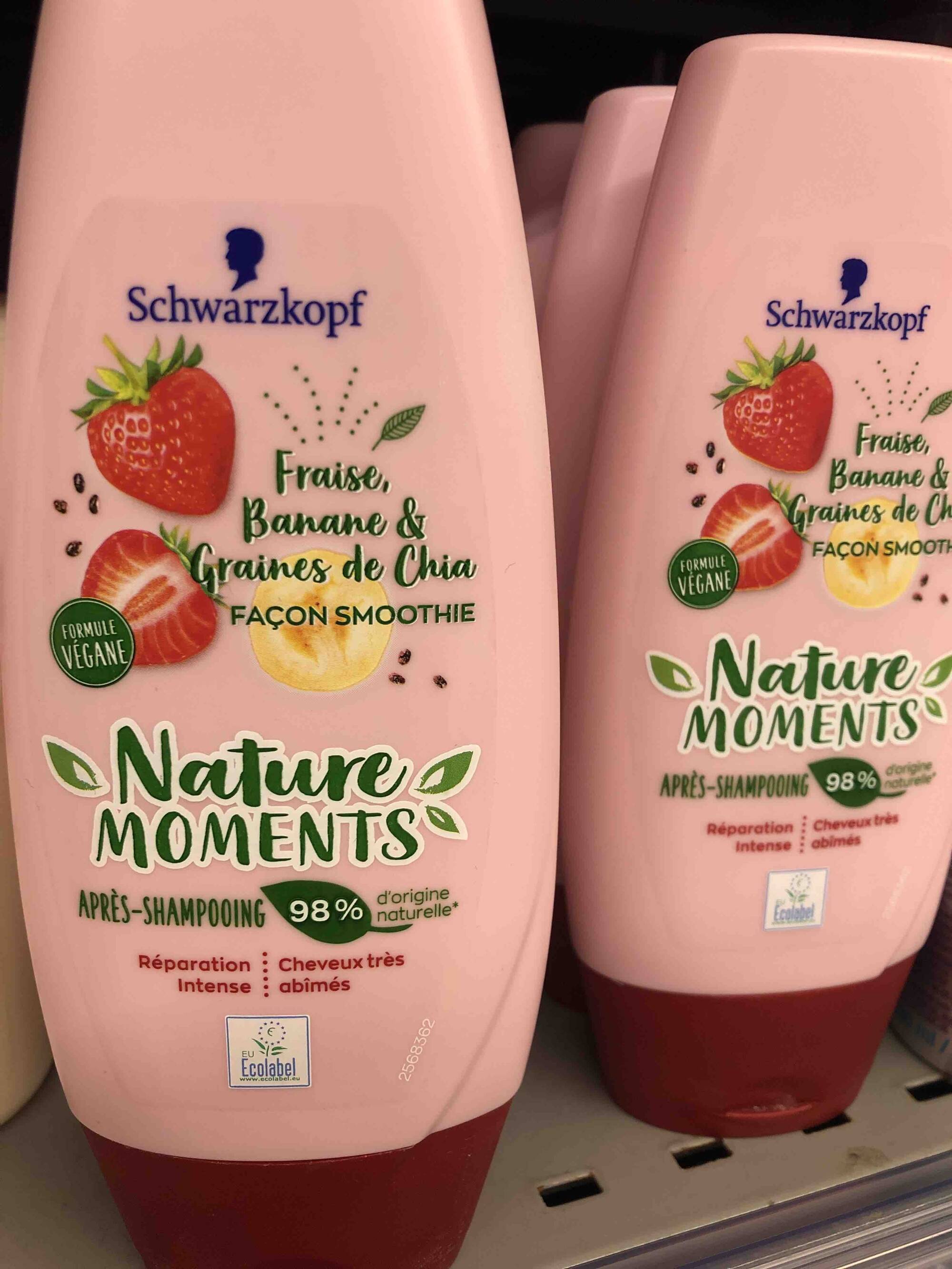 SCHWARKOPF - Nature moments - Après-shampooing fraise banane & graines de chia