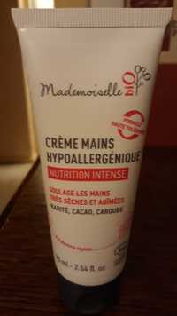 MADEMOISELLE BIO - Crème mains hypoallergénique - Nutrition intense