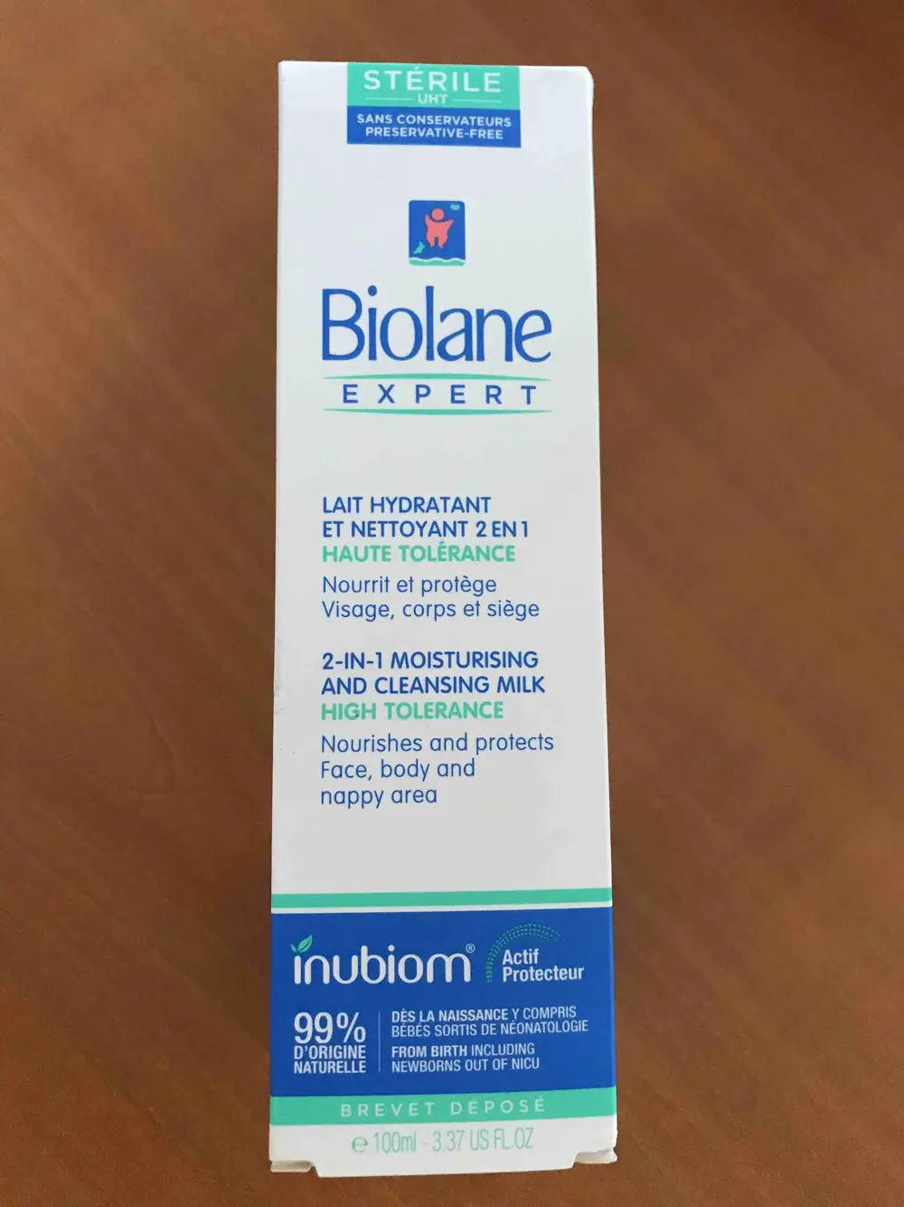 BIOLANE - Expert - Lait hydratant et nettoyant 2 en 1 haute tolérance