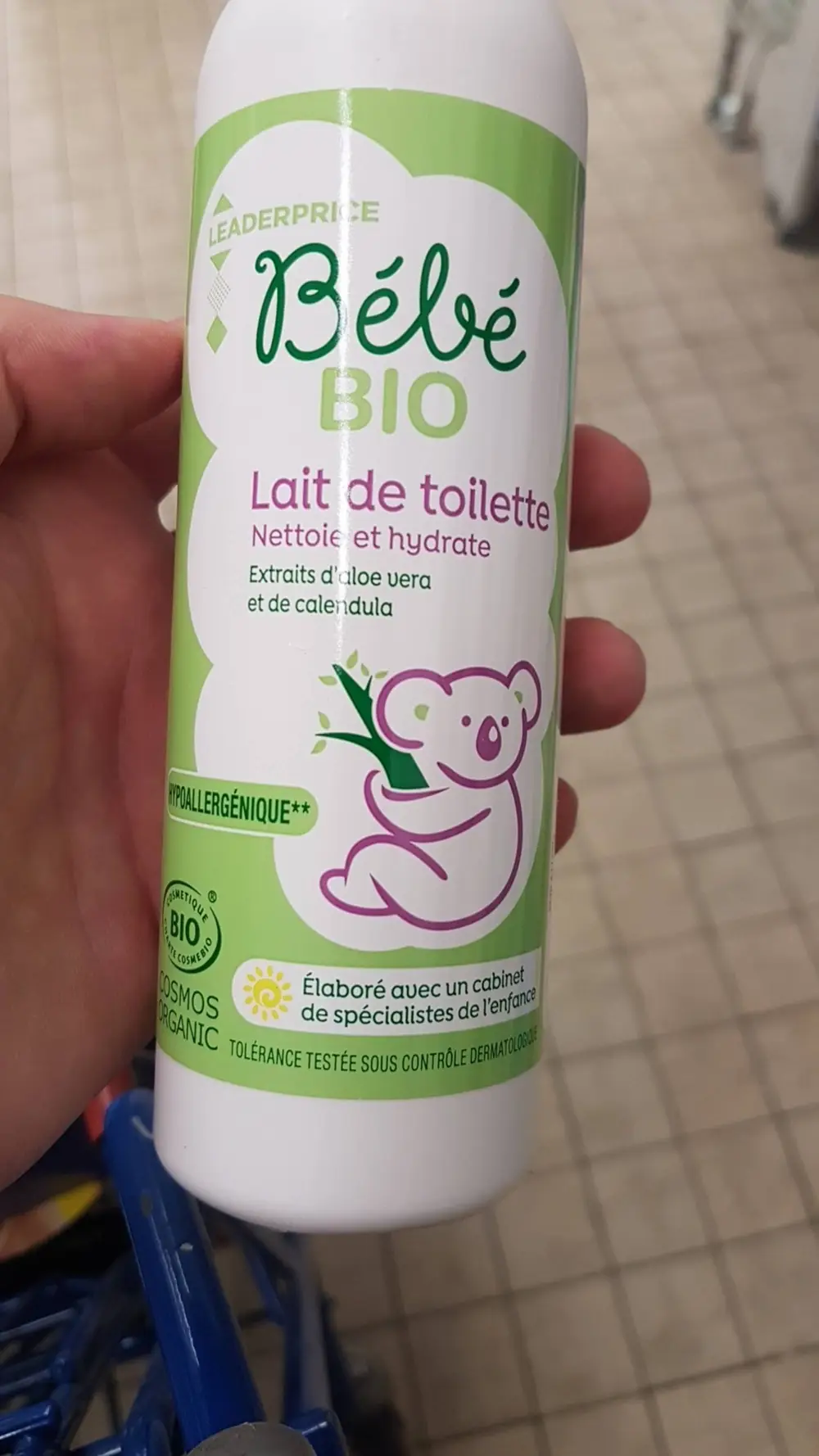 LEADER PRICE - Bébé bio - Lait de toilette bio