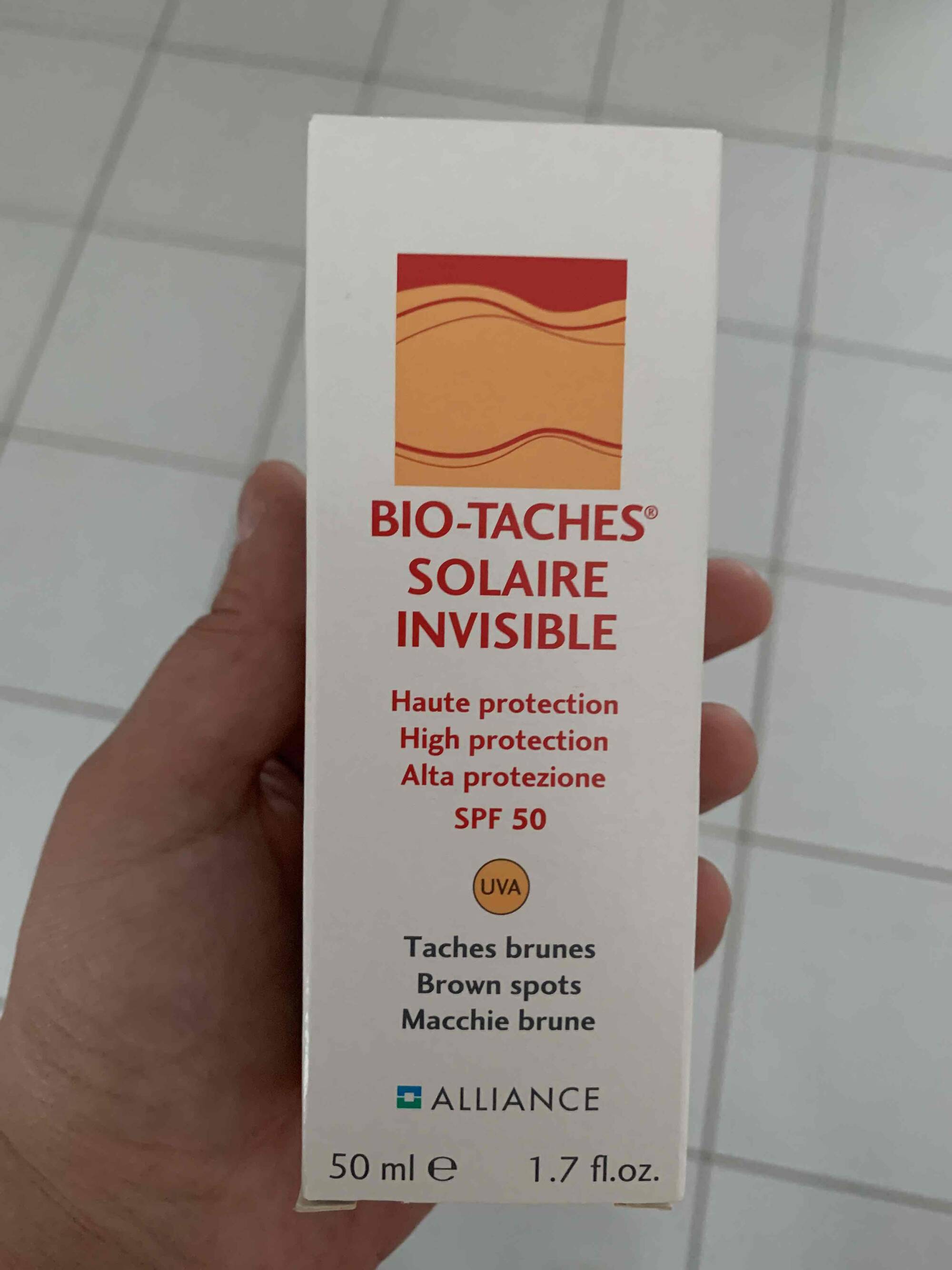 ALLIANCE - Bio-taches solaire invisible - SPF 50