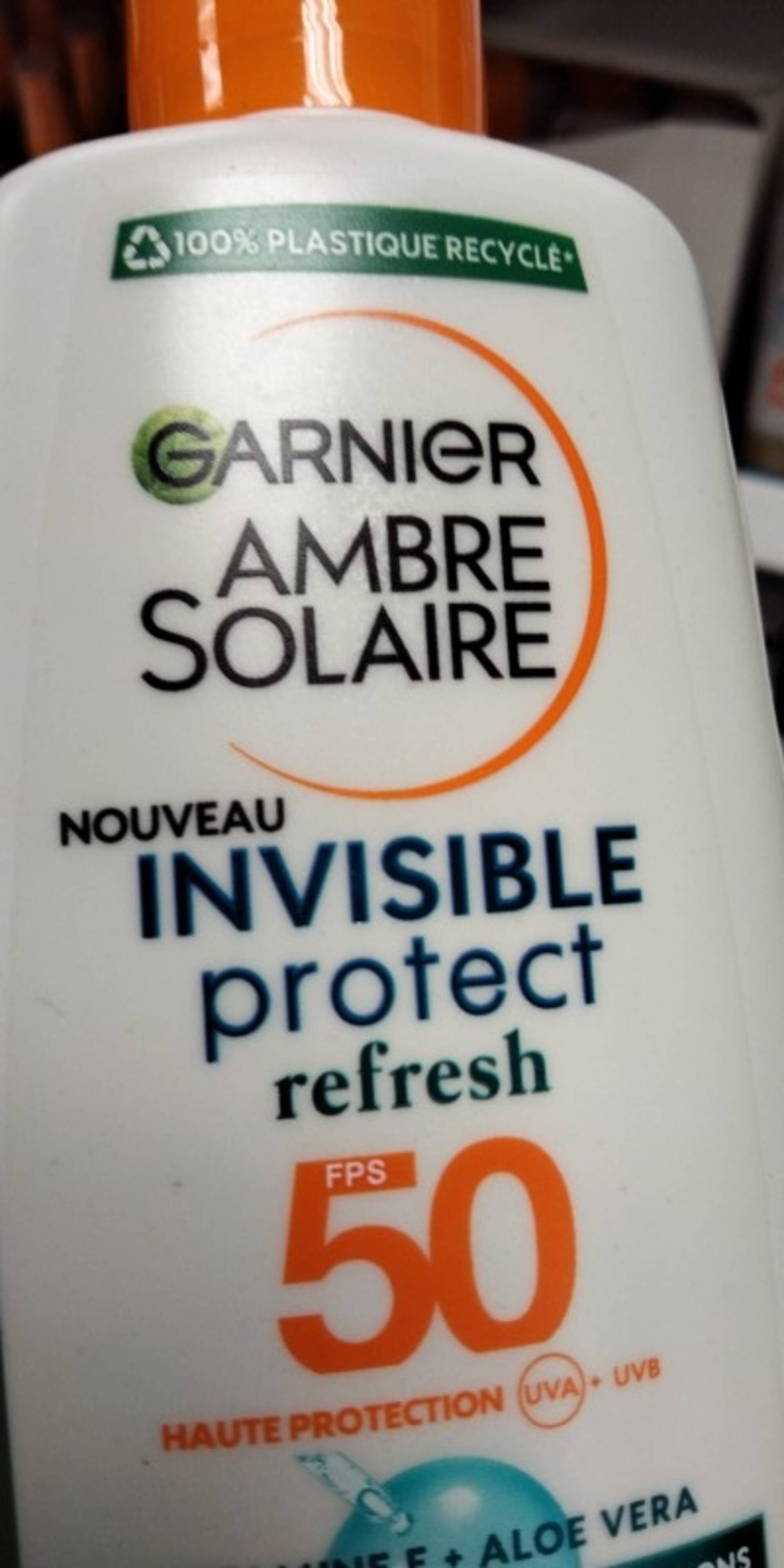 Garnier Ambre Solaire Clear Protect Spray Protecteur Transparent Refresh  Fps 50 200Ml à prix pas cher