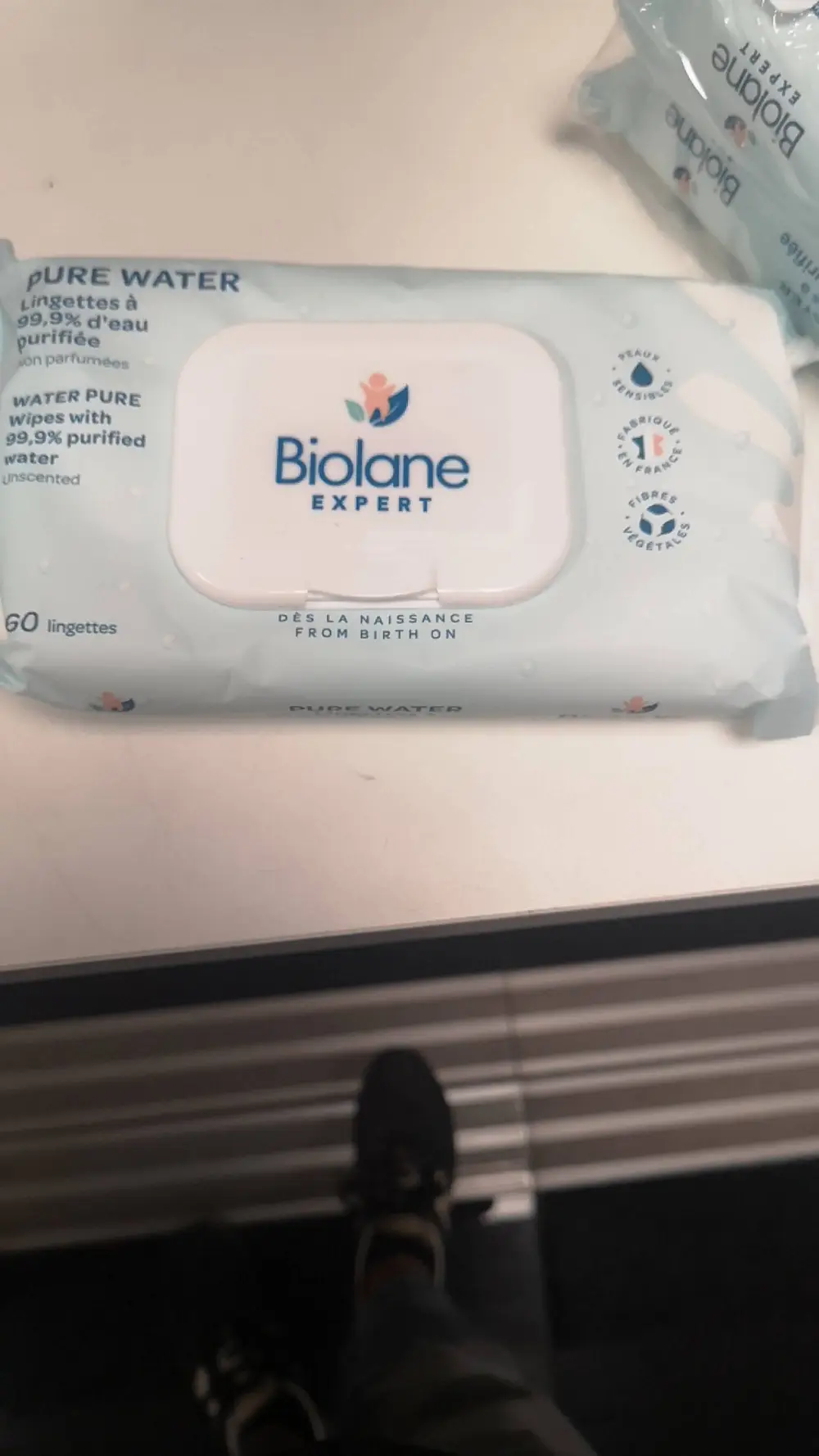 BIOLANE - Pure water - Lingettes à 99,9% d'eau  purifiée