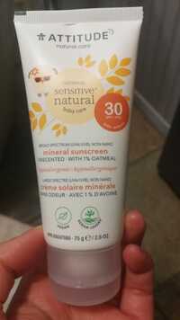 ATTITUDE - Sensitive skin - Crème solaire minérale  SPF30