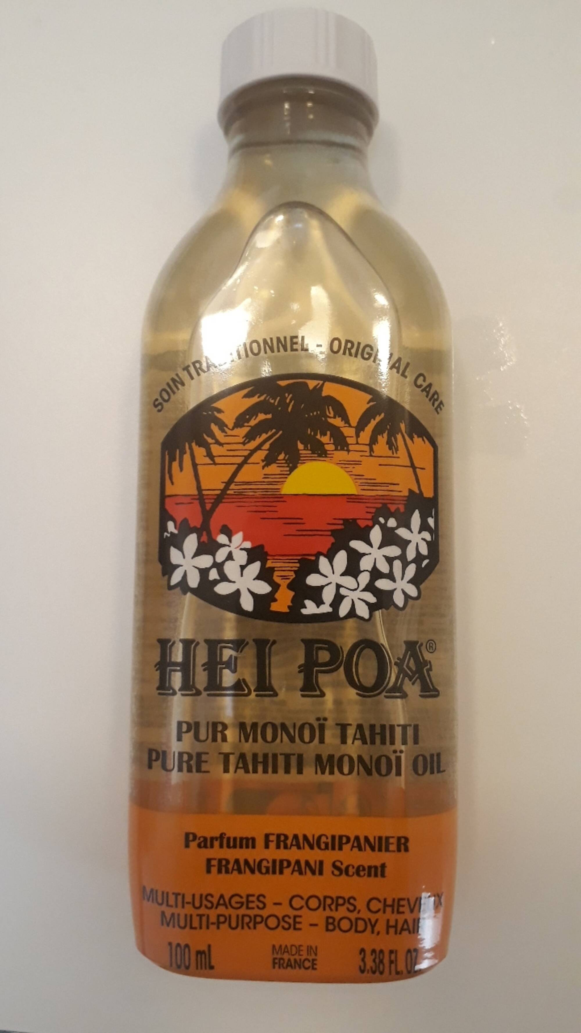 HEI POA - Frangipanier - Pure tahiti monoï oil