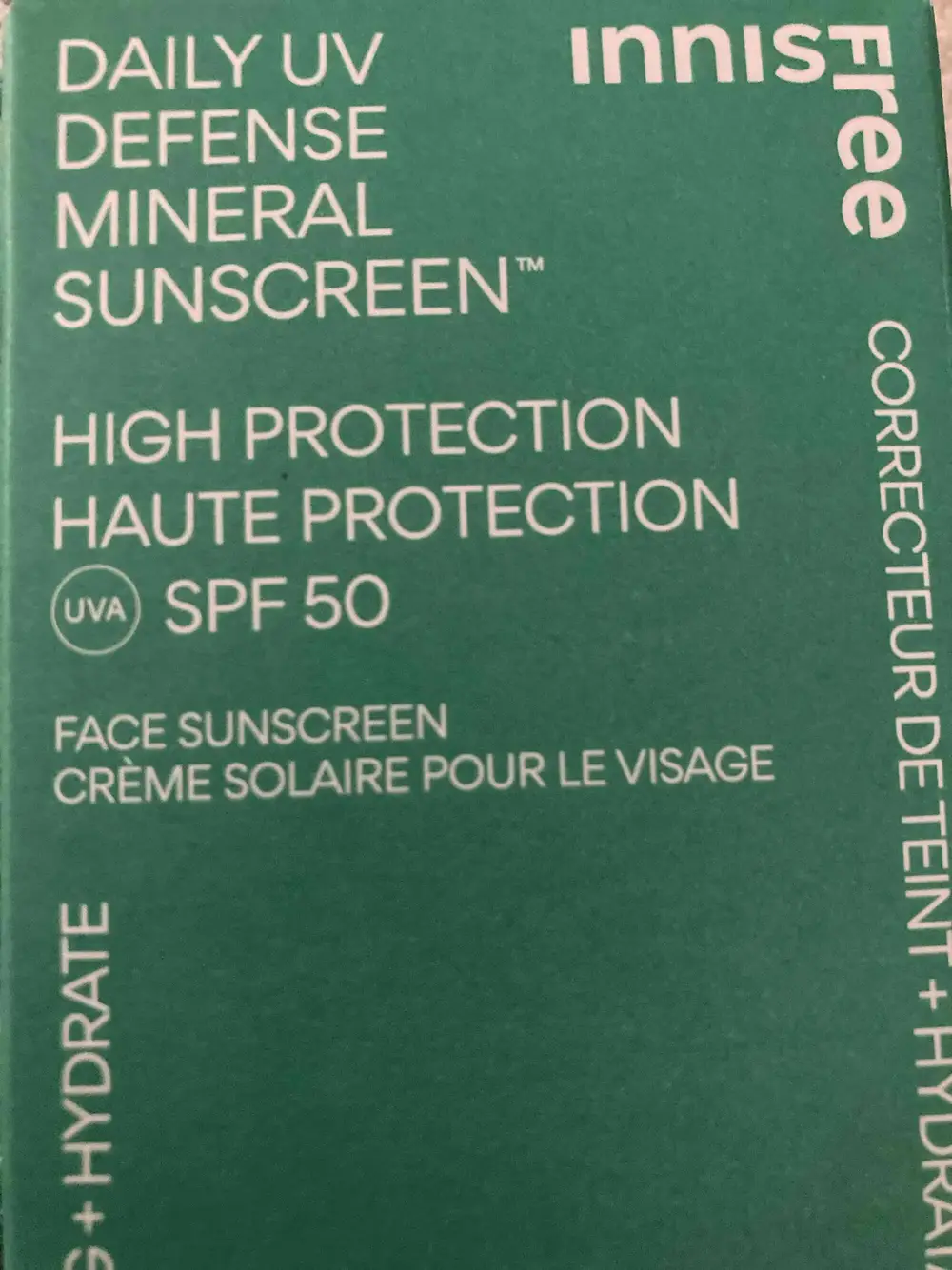 INNISFREE - Crème solaire pour le visage SPF 50