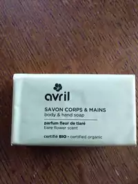 AVRIL -  Savon corps et mains parfum fleur de tiaré