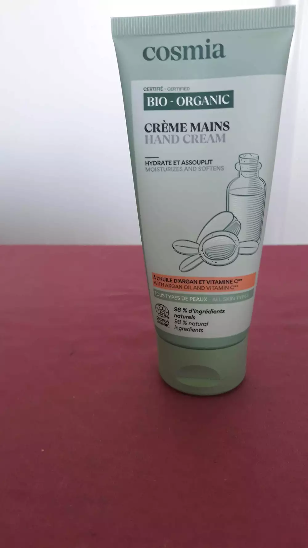 COSMIA - Crème mains à l'huile d'argan et vitamin C