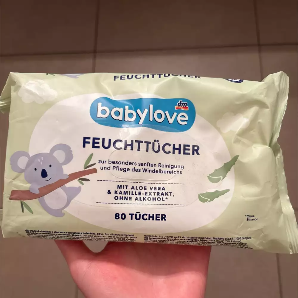 BABYLOVE - 80 Feuchttücher mit aloe vera