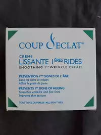 COUP D'ECLAT - Crème lissante 1ères rides
