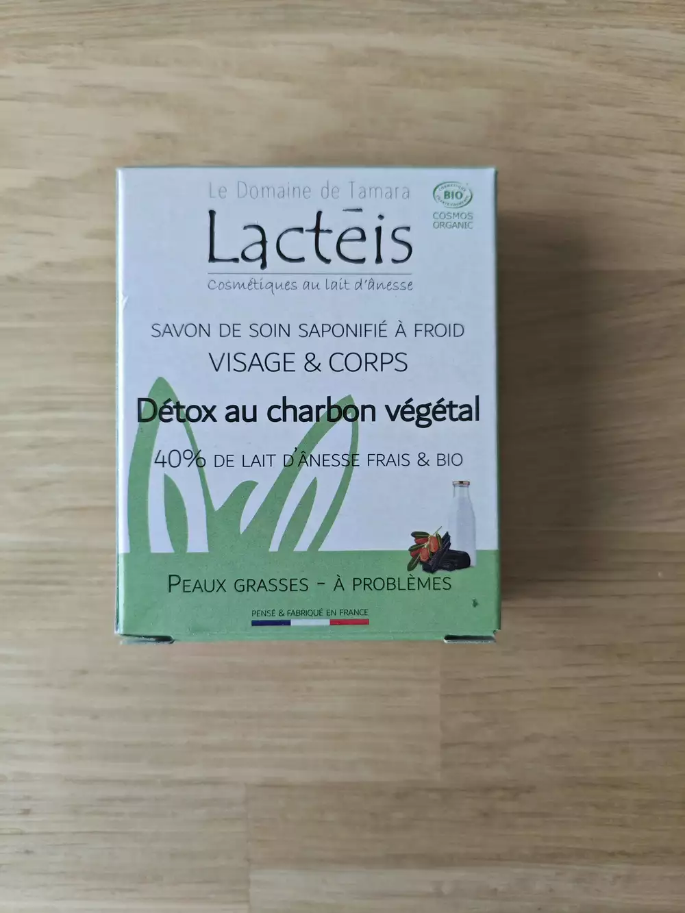 LACTÉIS - Détox au charbon végétal - Savon de soin saponifié à froid