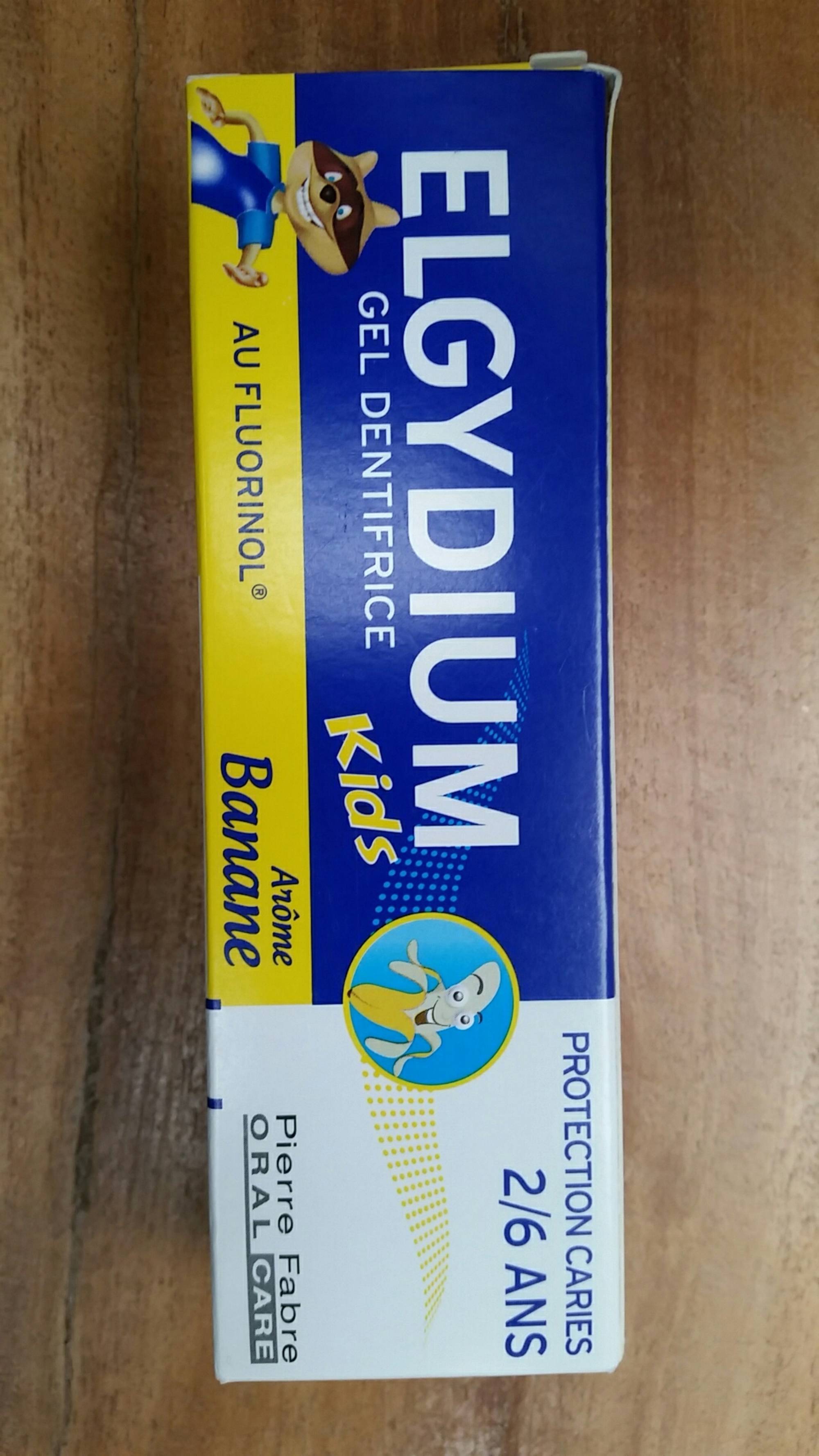 ELGYDIUM - Kids - Gel dentifrice 2/6 ans arôme banane