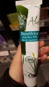 PUR ALOÉ - Dentifrice aloé vera 70% bio & équitable