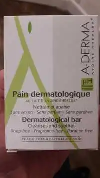 A-DERMA - Pain dermatologique au lait d'avoine rhealba