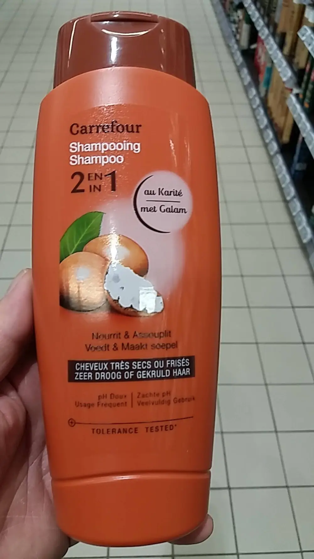 CARREFOUR - Shampooing 2 en 1 - Au karité 