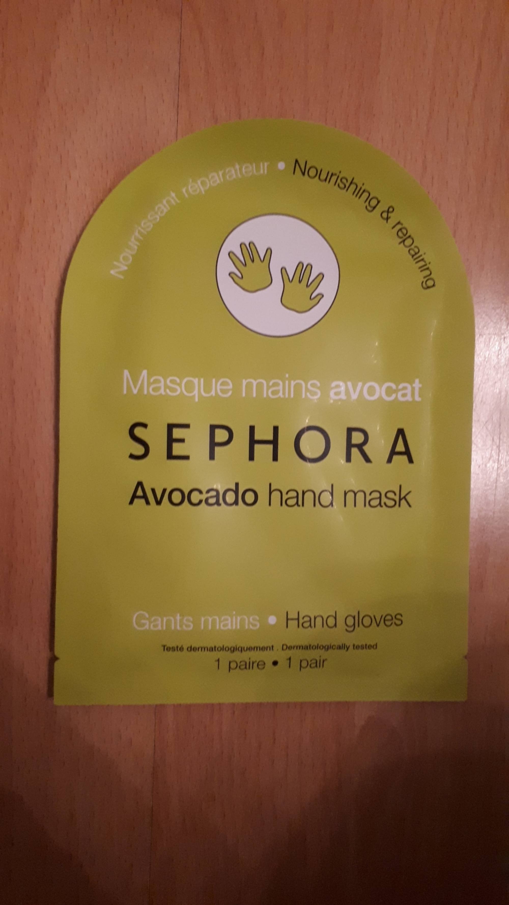SEPHORA - Masque mains avocat - Gants mains