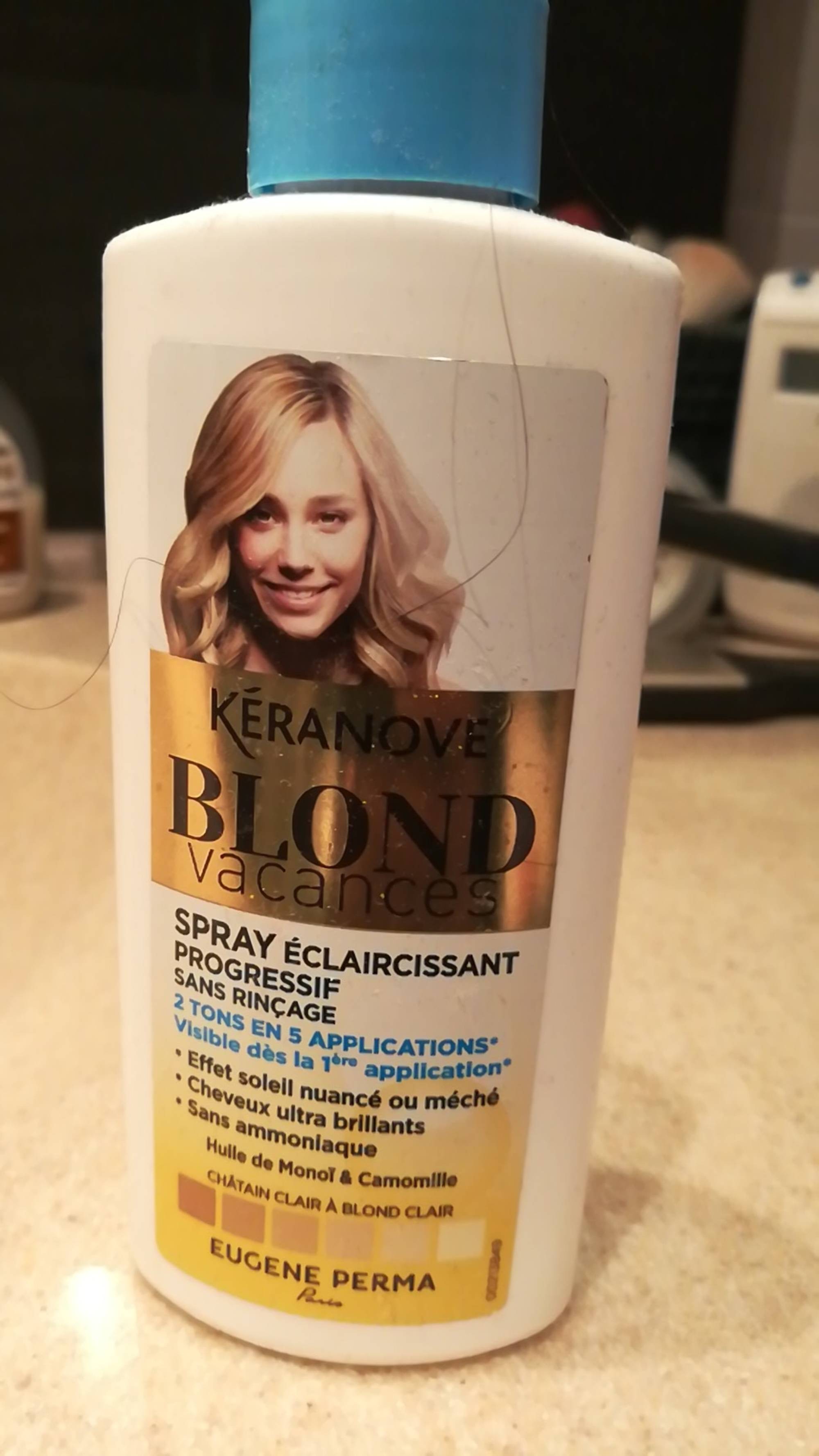 KÉRANOVE - Blond vacances Spray éclaircissant - Châtain clair à blond clair