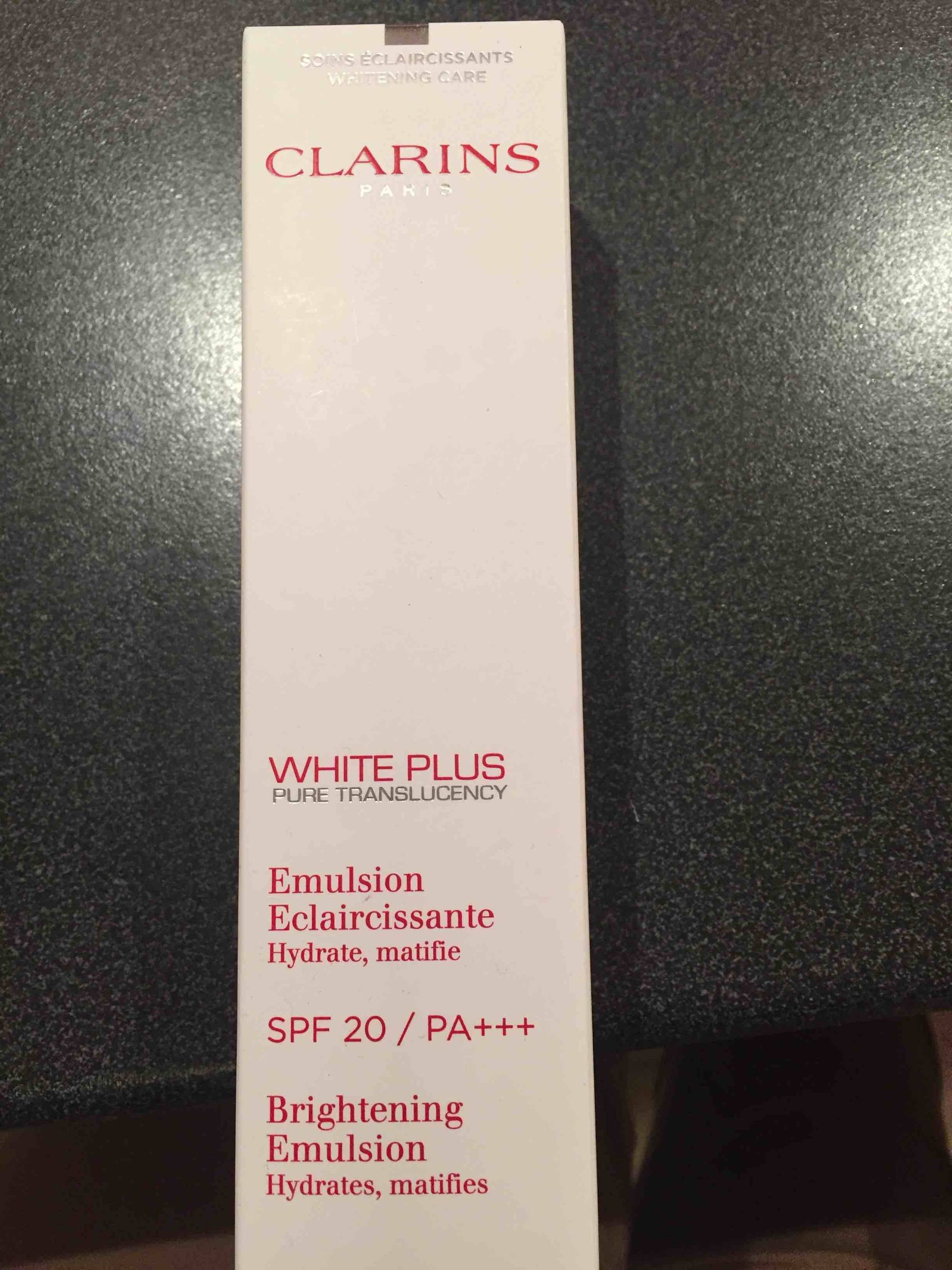 CLARINS - White plus - Emulsion éclaircissante hydrate spf 20