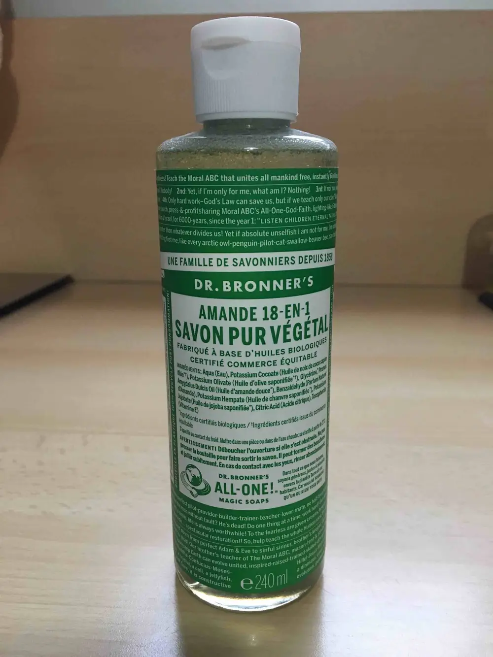 DR. BRONNER'S - Amande 18 en 1 - Savon pur végétal