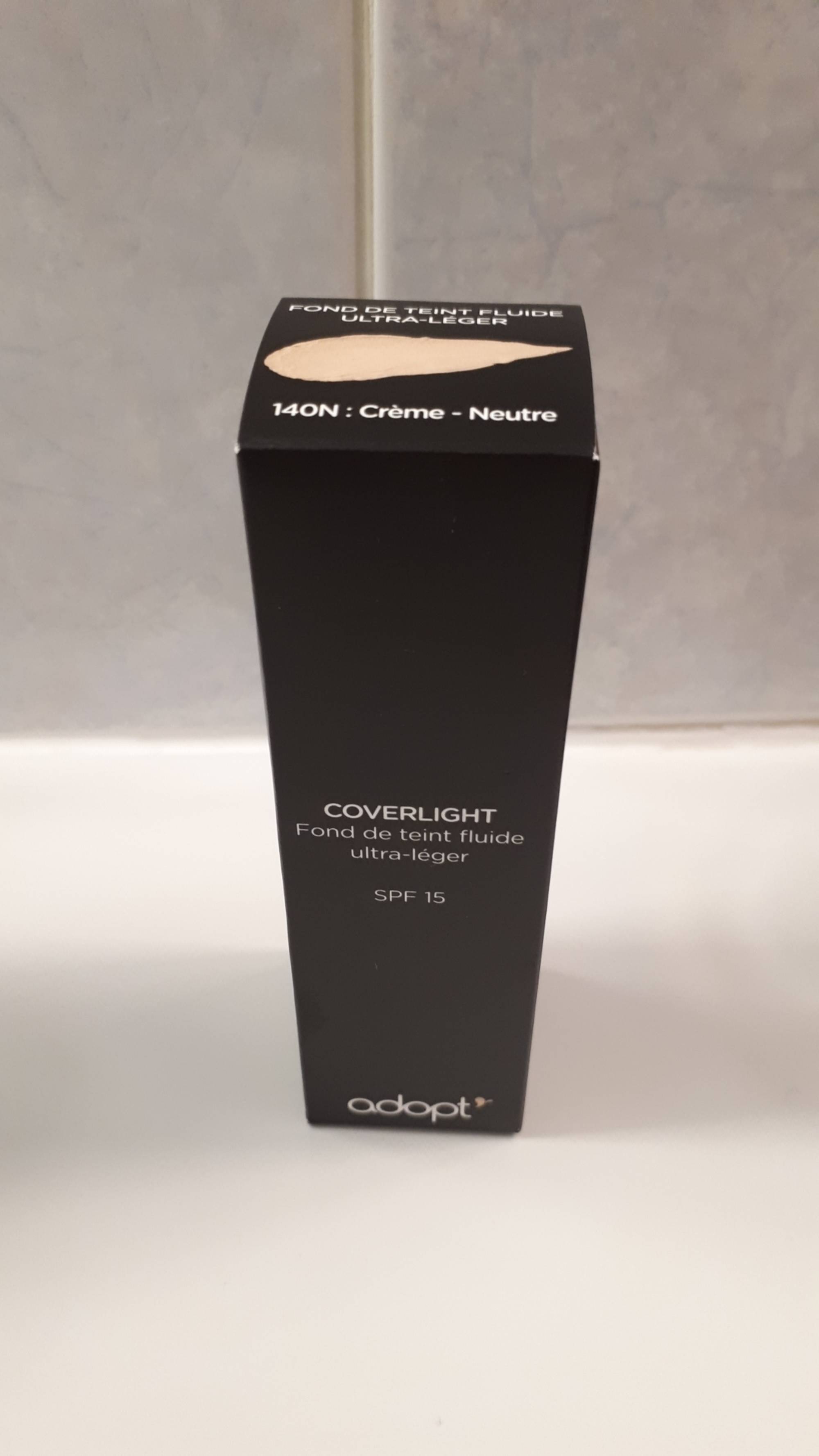 ADOPT' - Coverlight - Fond de teint fluide ultra-léger - 140N crème neutre