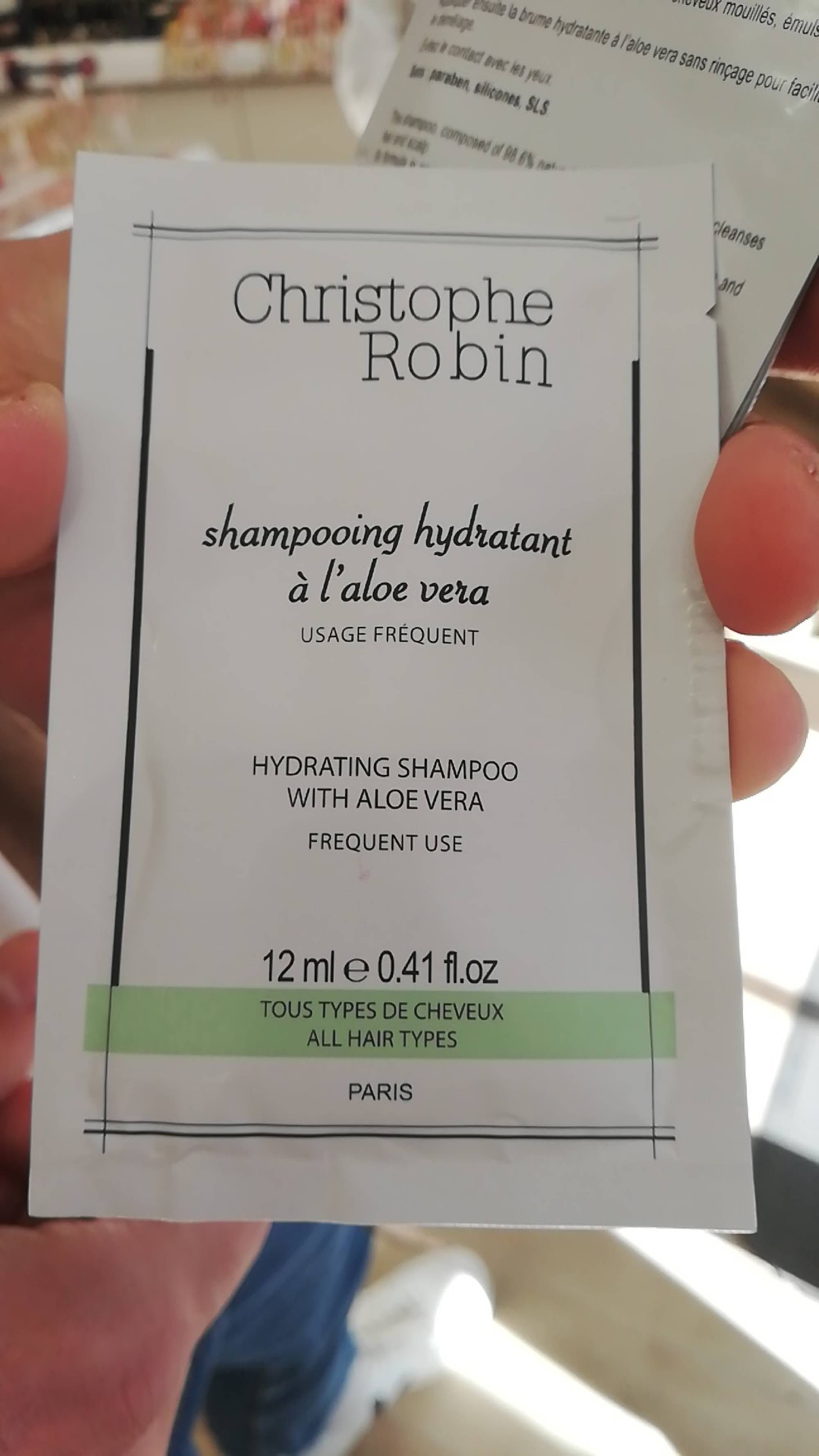 CHRISTOPHE ROBIN - Shampoing hydratant à l'aloe vera