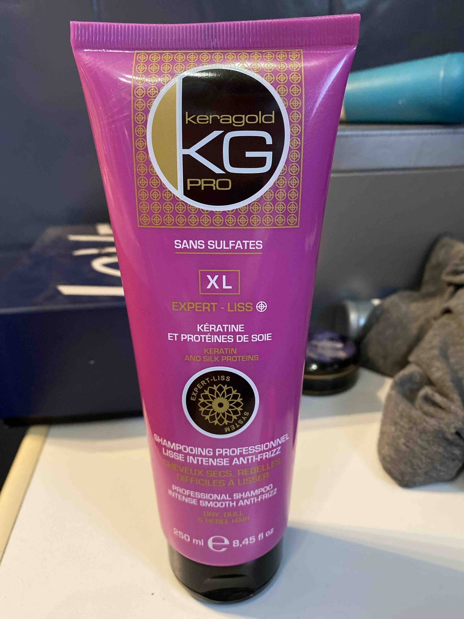 KERAGOLD PRO - Expert liss - Shampooing professionnel lisse intense anti-frizz