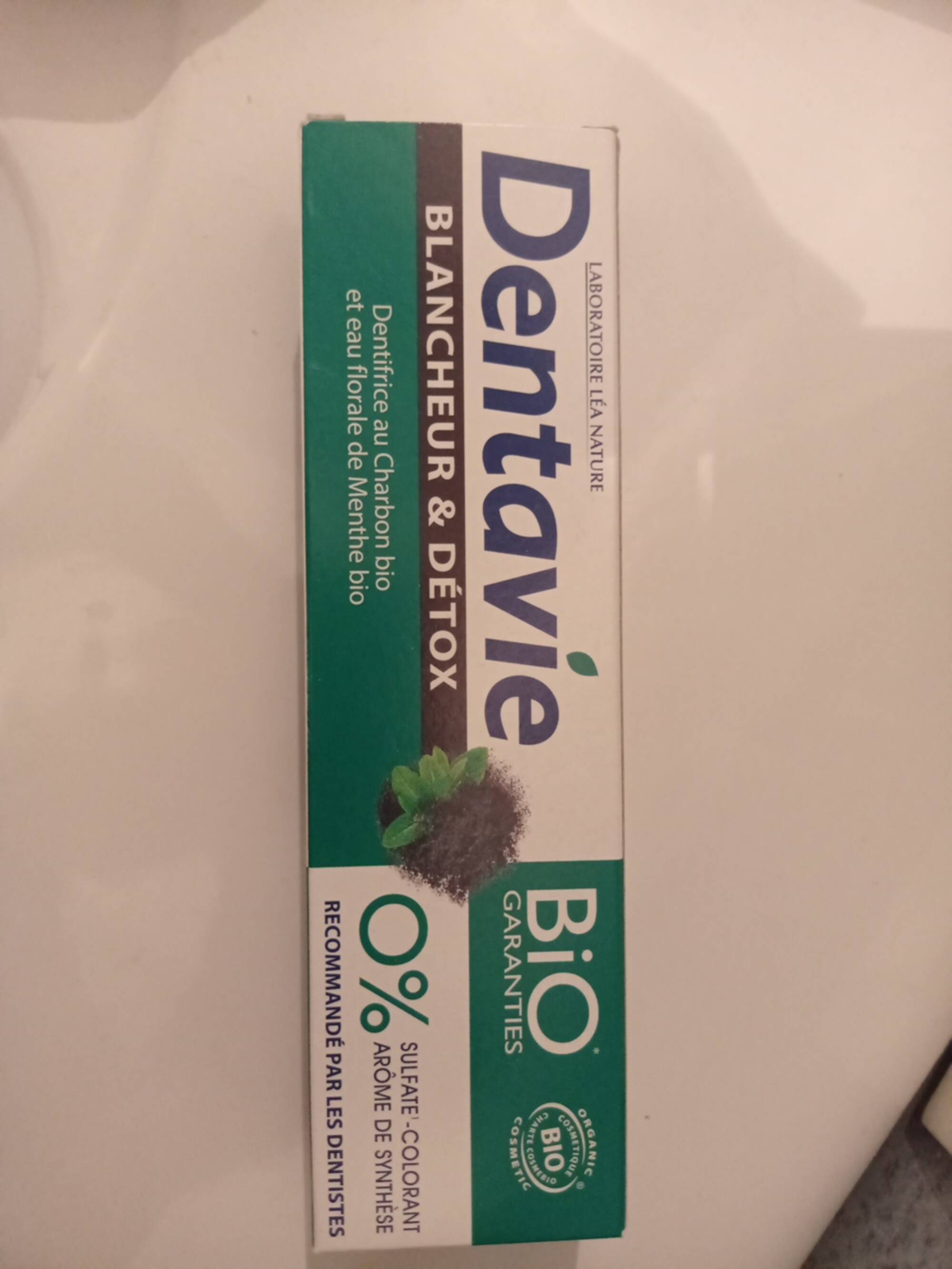 DENTAVIE - Blancheur & détox - Dentifrice bio garanties