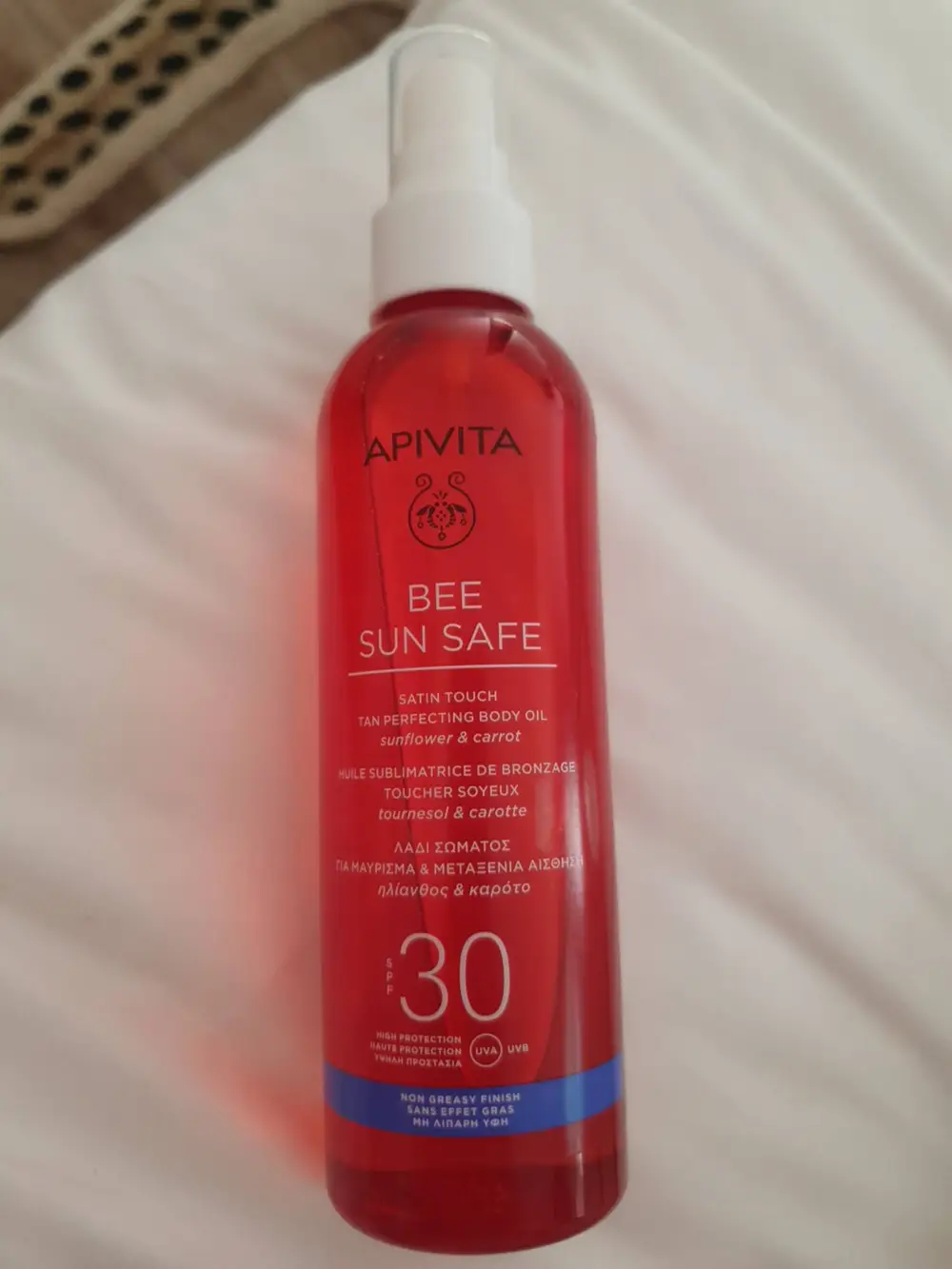 APITIVA - Bee sun safe - Huile sublimatrice de bronzage SPF 30