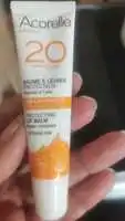 ACORELLE - Nature sun SPF 20 - Baume à lèvres protecteur