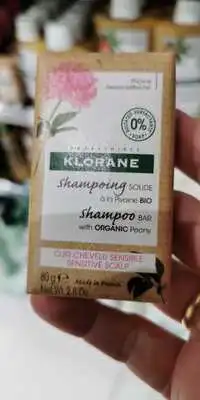 KLORANE - Cuir chevelu sensible - Shampooing solide à la pivoine bio