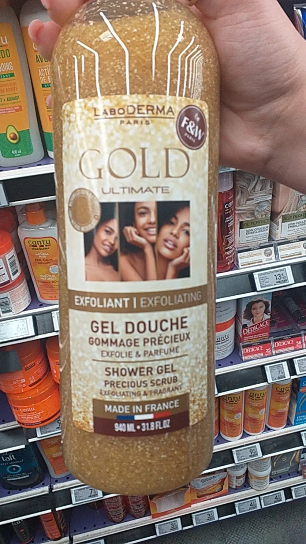 F&W PARIS - Gold ultimate - Gel douche gommage précieux