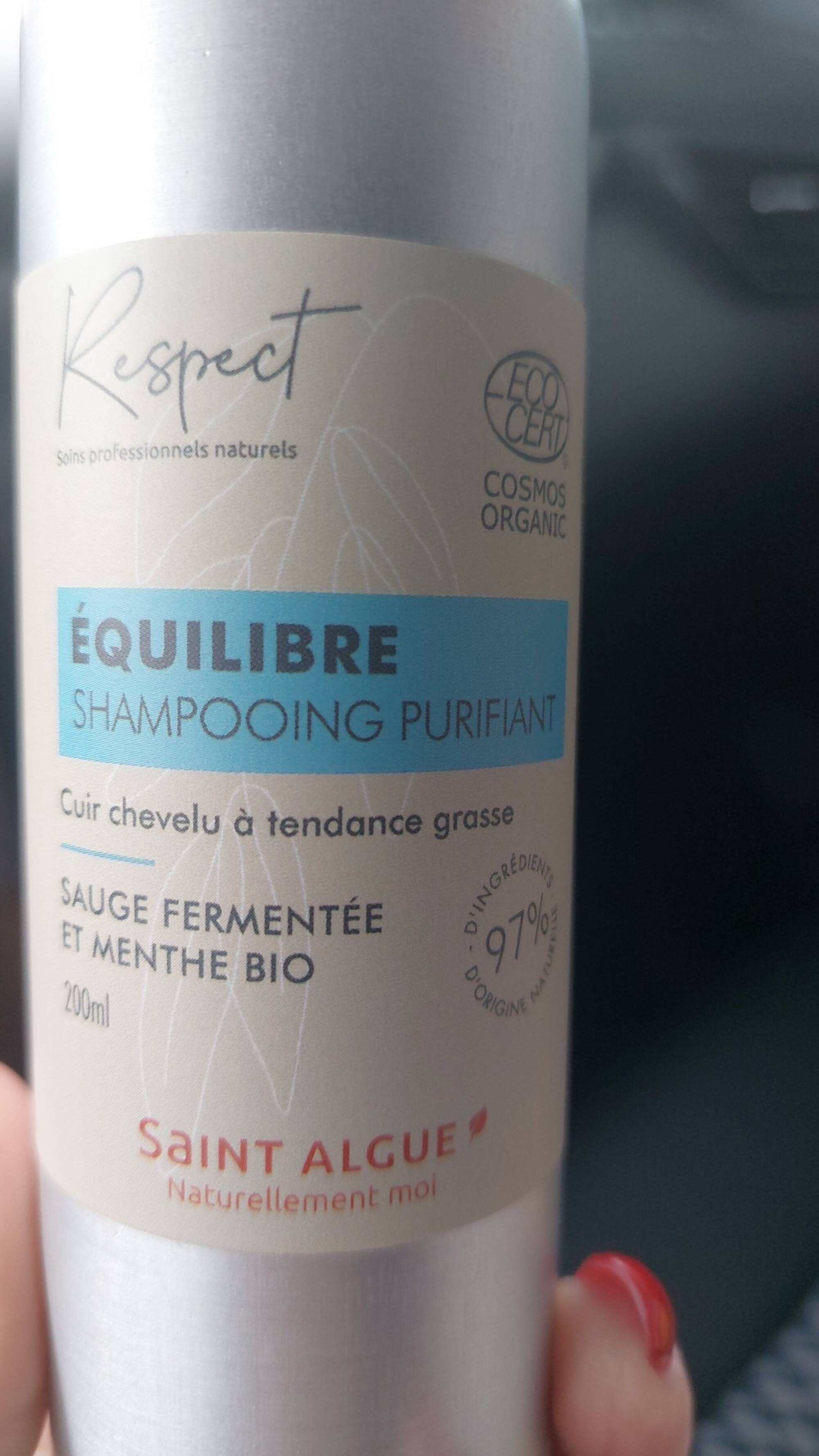 SAINT ALGUE - Respect équilibre - shampooing purifiant sauge fermentée et menthe bio