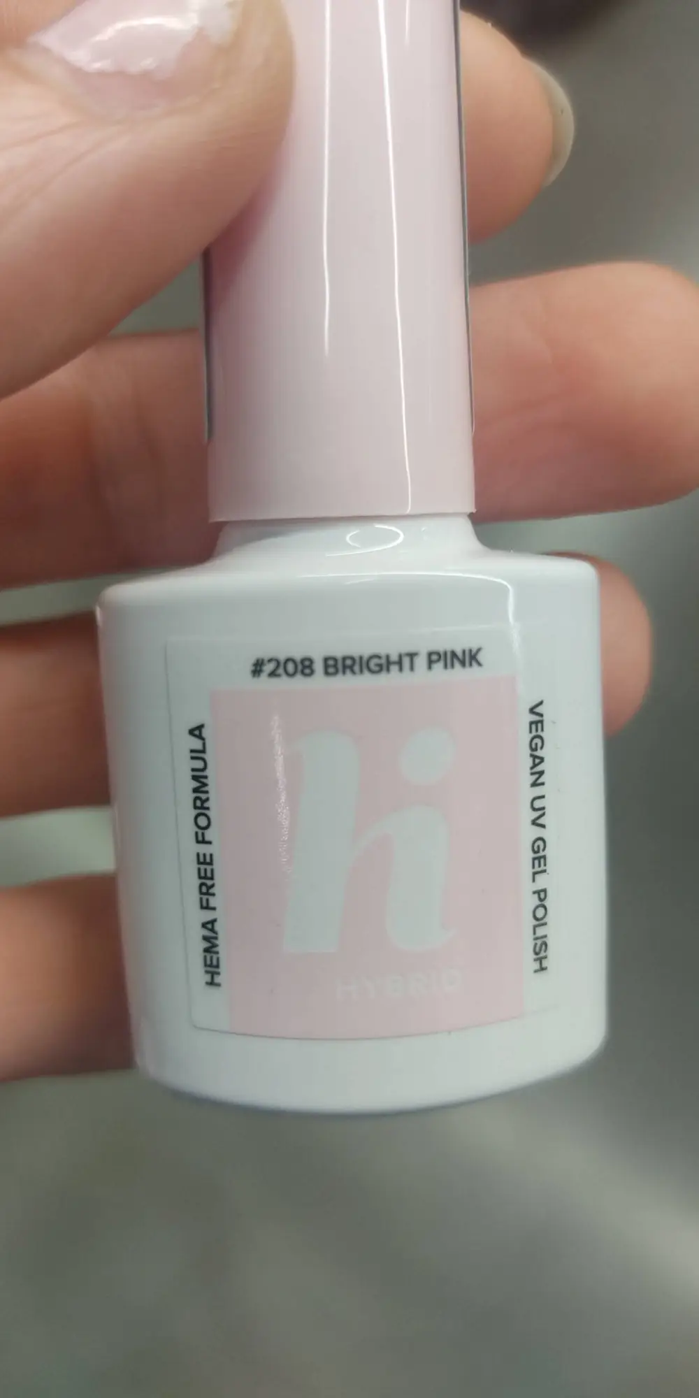 HI HYBRID - Vegan UV gel polish #208 bright pink
