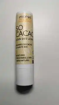 PROPOS'NATURE - So cacao - Soin des lèvres 