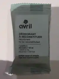 AVRIL - Déodorant à reconstituer parfum sauge et romarin