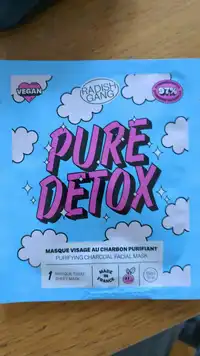 RADISH GANG - Pure detox - Masque visage au charbon purifiant