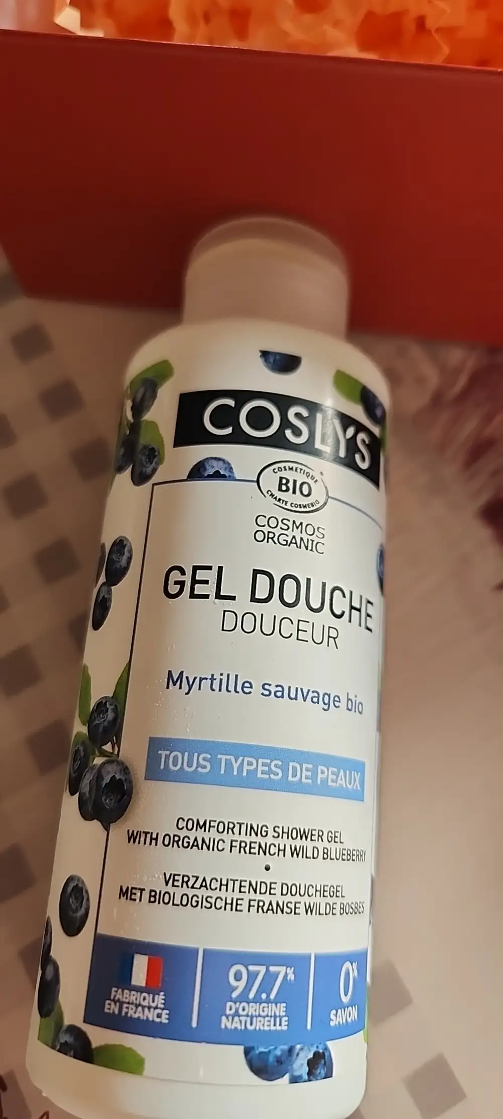 COSLYS - Gel douche douceur myrtille sauvage bio