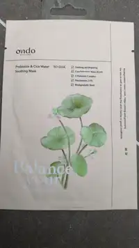 ONDO - Probiotics & cica water - Soothing mask