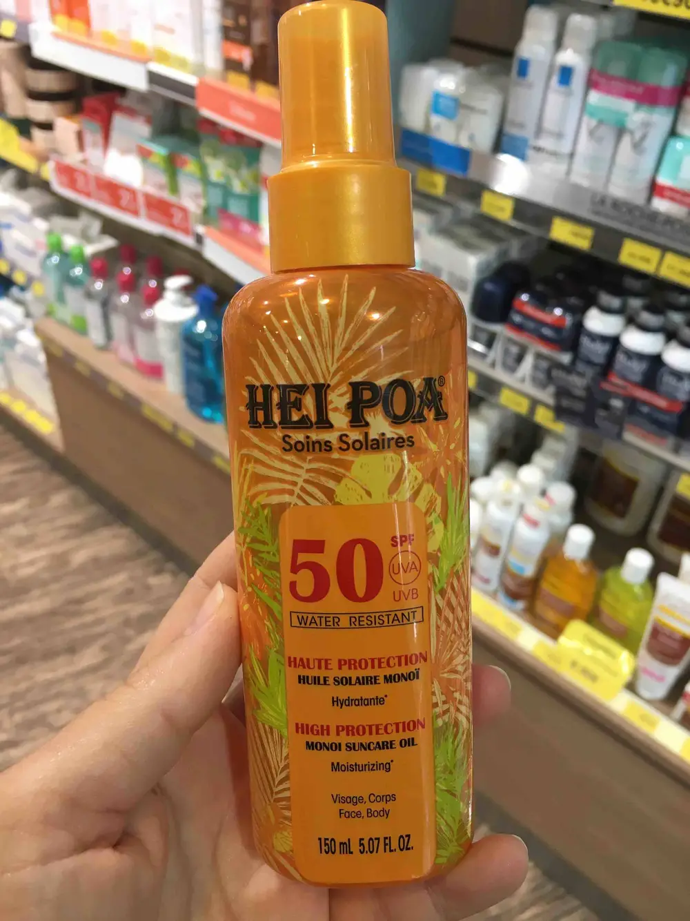 HEI POA - Soins Solaires - Huile solaire Monoï SPF 50