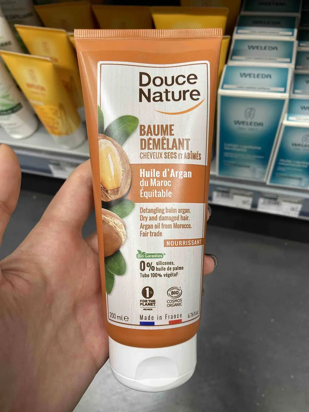 DOUCE NATURE - Huile d'Argan - Baume démêlant cheveux secs et abîmés