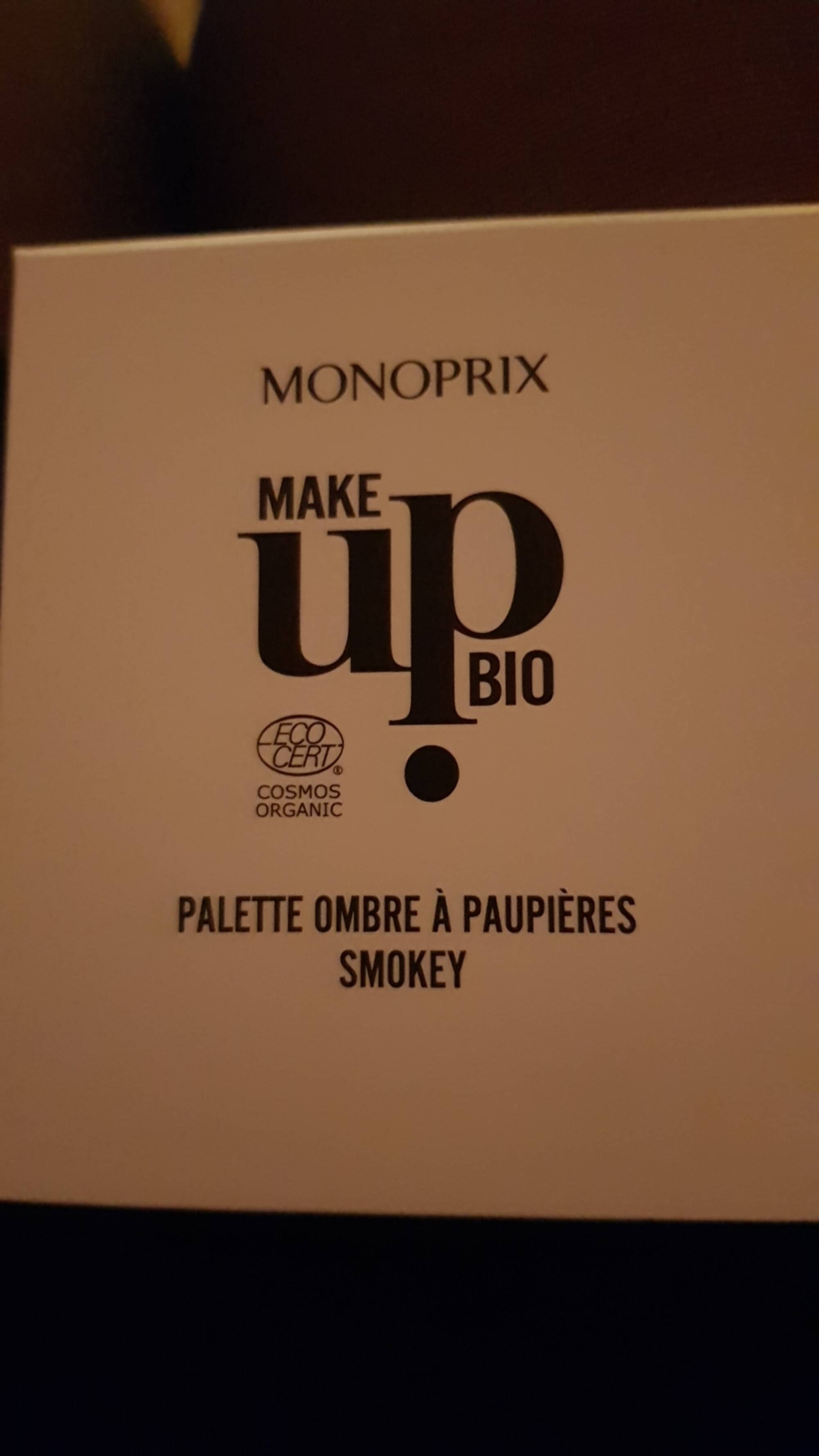 MONOPRIX - Make up Bio - Palette ombre à paupières smokey