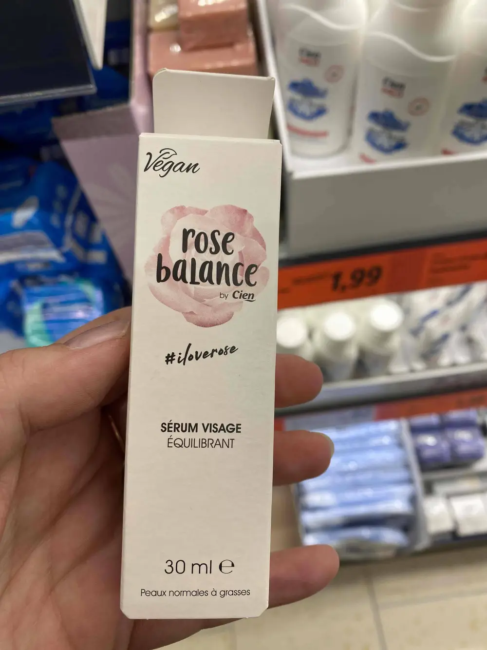 Composition LIDL Cien Rose Balance S rum Visage quilibrant Que 