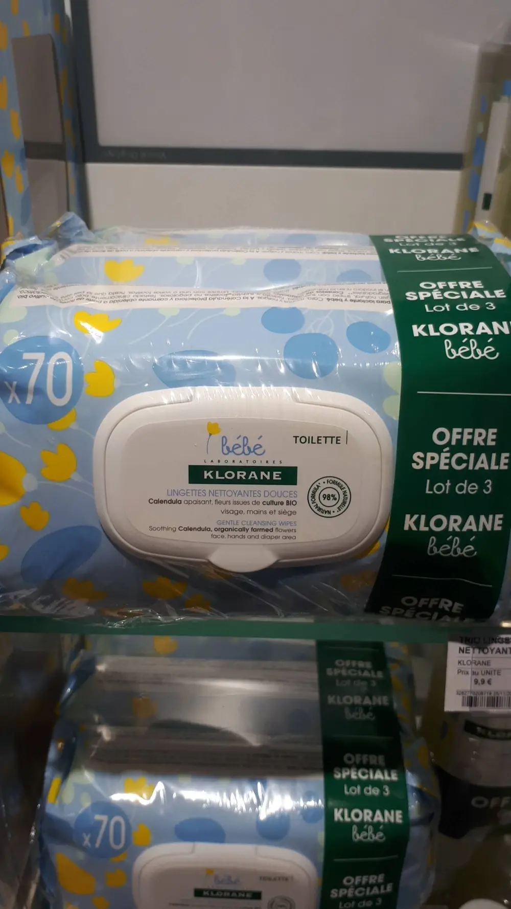 KLORANE - Bébé - Lingettes nettoyantes douces