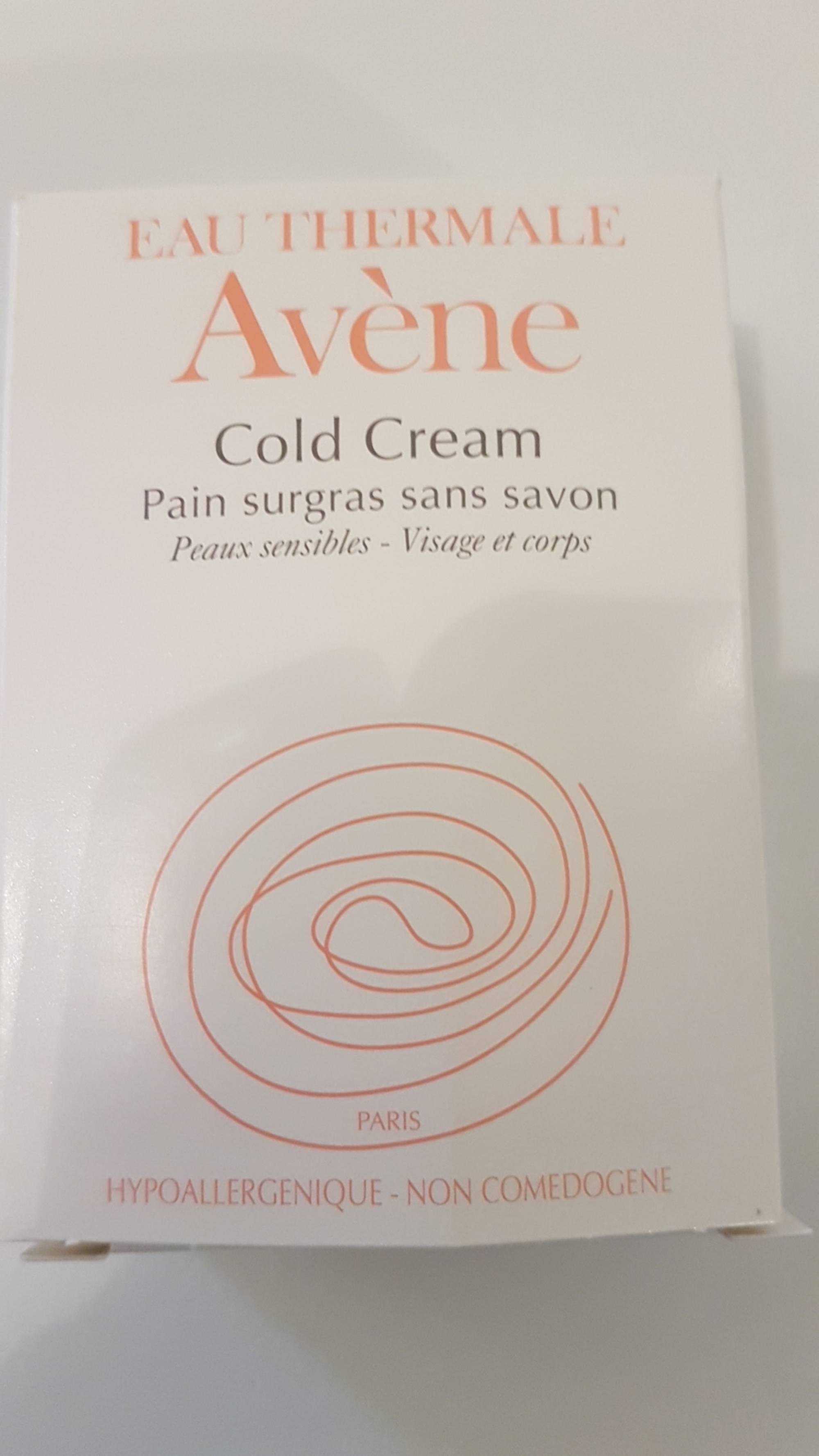 AVÈNE - Cold cream - Pain surgras sans savon
