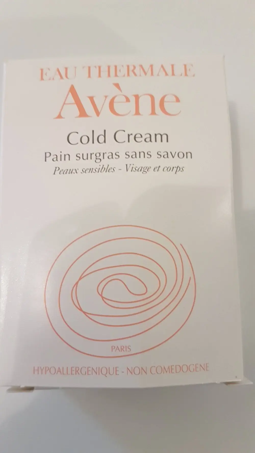 AVÈNE - Cold cream - Pain surgras sans savon