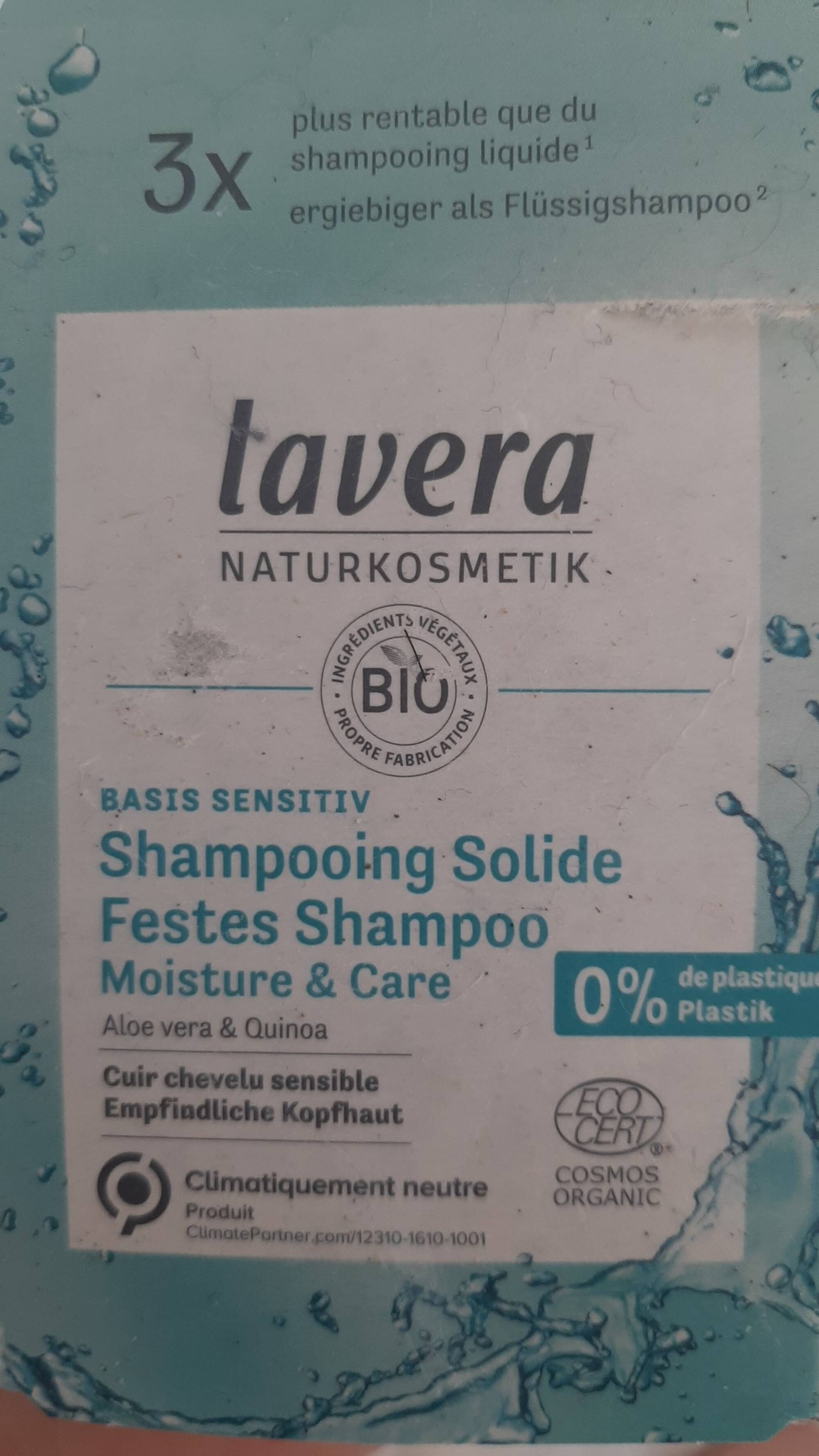 LAVERA - Basis sensitiv - Shampooing solide aloe vera & quinoa
