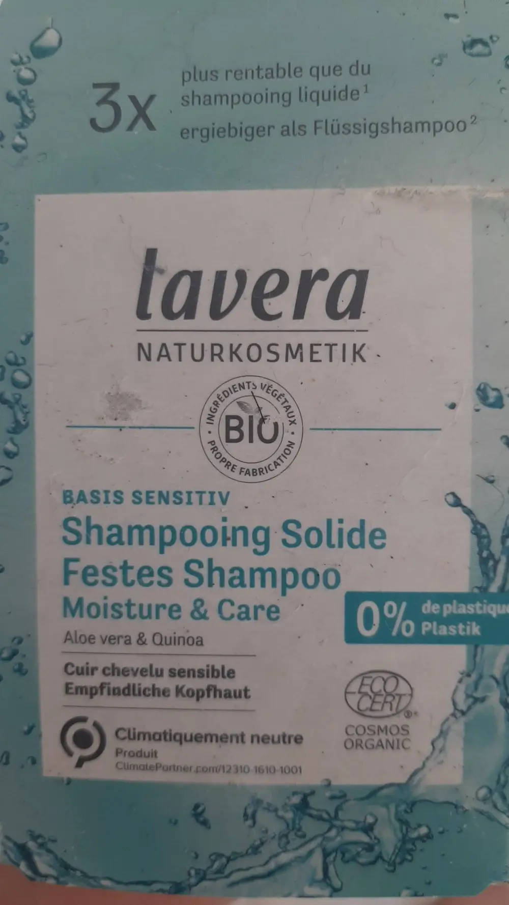 LAVERA - Basis sensitiv - Shampooing solide aloe vera & quinoa