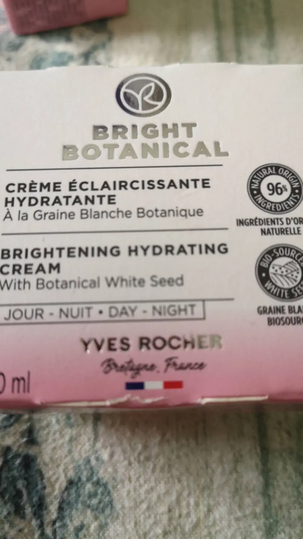 YVES ROCHER - Bright botanical - Crème éclaircissante hydratante