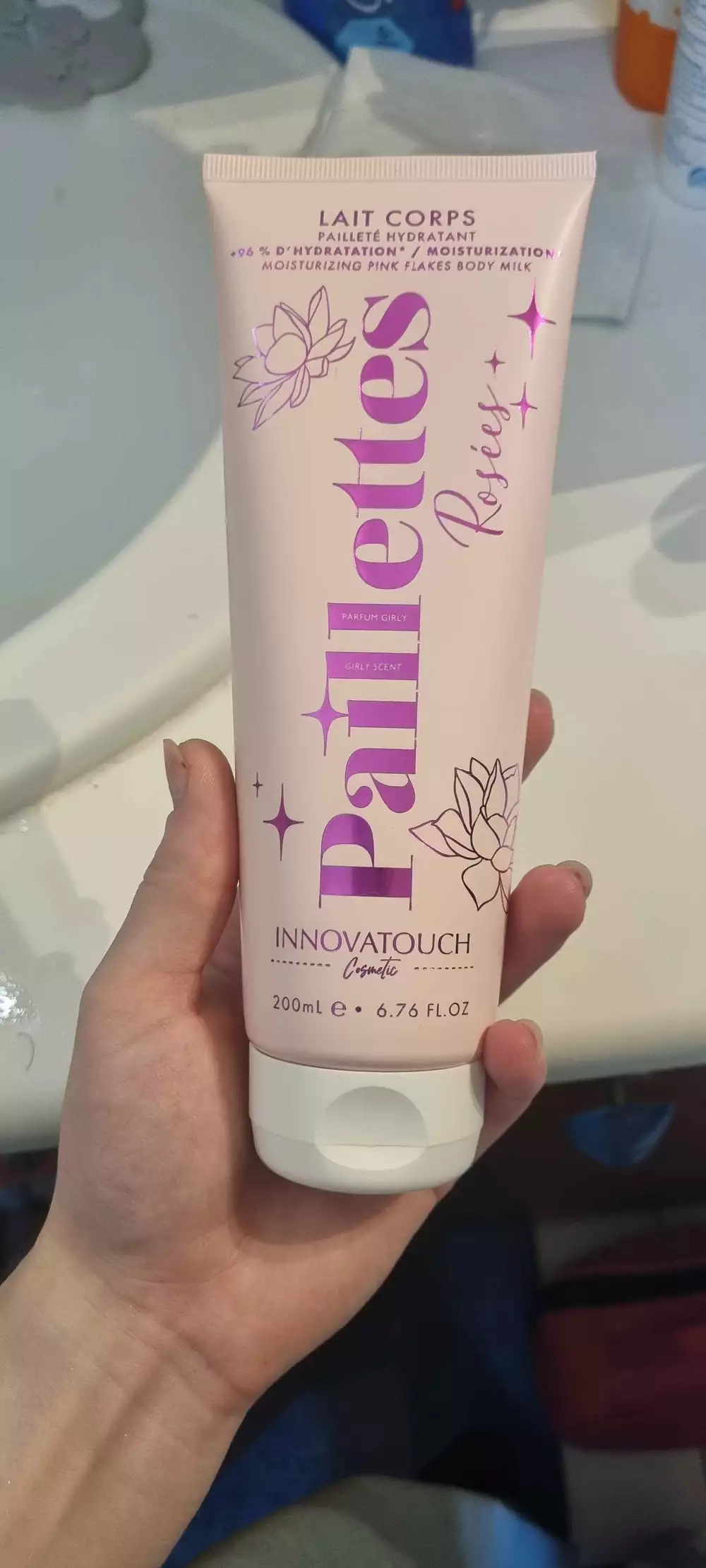 INNOVATOUCH - Paillettes rosées - Lait corps
