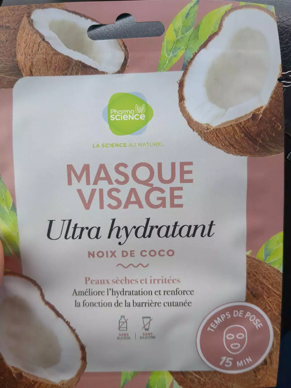 PHARMASCIENCE - Masque visage ultra hydratant noix de coco